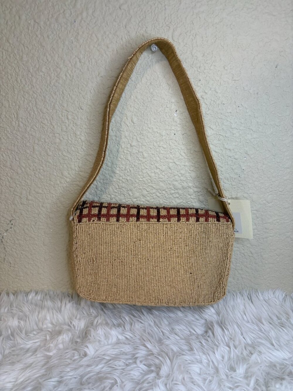 Viral 3D Sheep Beaded Shoulder Bag Plaid TikTok Quirky Farmcore NWT - Picture 5 of 9
